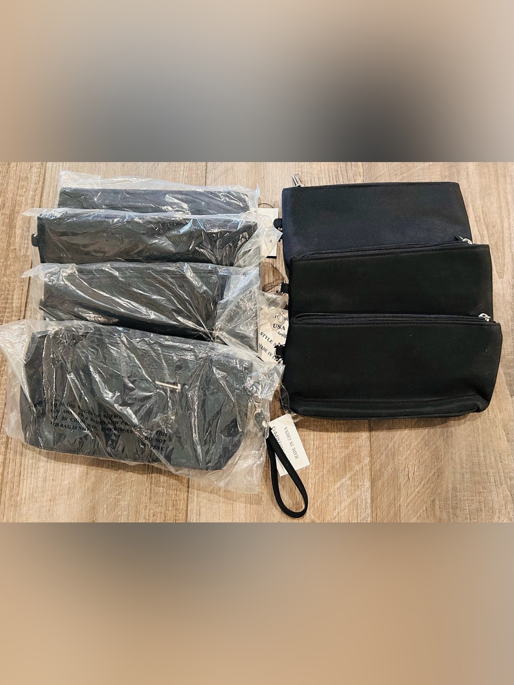 Black Evening Bag Clutch Wristlet Lot Of 7 Alycat Embroidery Blank